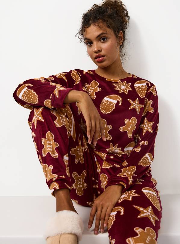 Matching Family Women's Christmas Gingerbread Printed Pyjamas 12-14